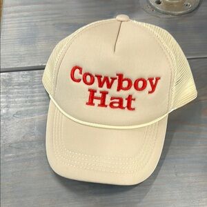 Kids Beige and Red Cowboy Hat